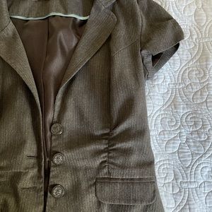 Black cap sleeve blazer